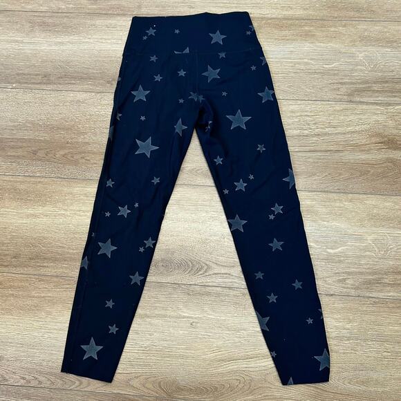 Aerie Black with Grey Stars Leggings Women's Size‎ Large - Picture 2 of 8
